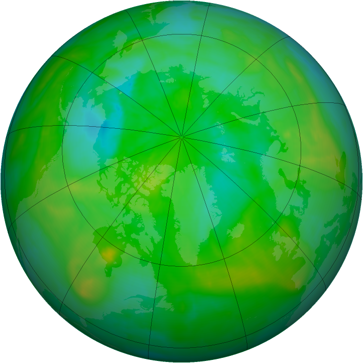 Arctic ozone map for 28 July 2013